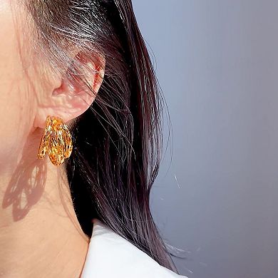 Women's Hollow Out Hoop Earrings - 2.5cm Diameter Hoops