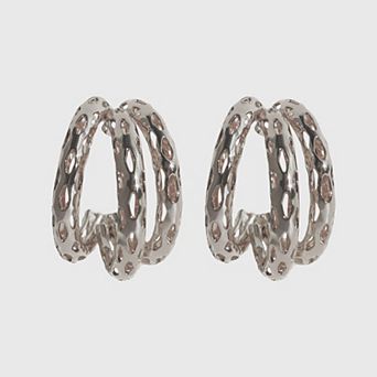 Women's Hollow Out Hoop Earrings - 2.5cm Diameter Hoops