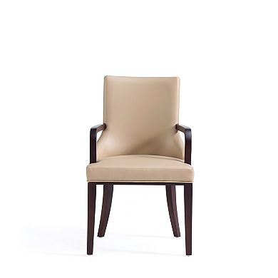 MANHATTAN COMFORT Shubert Upholstered Wood Dining Armchair Set of 2
