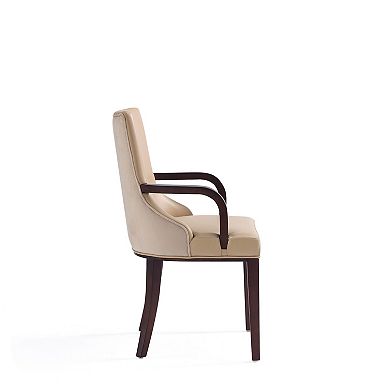 MANHATTAN COMFORT Shubert Upholstered Wood Dining Armchair Set of 2