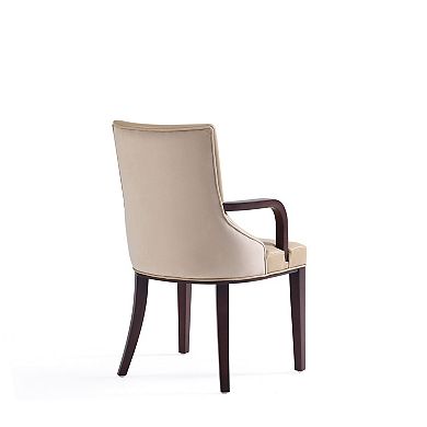 MANHATTAN COMFORT Shubert Upholstered Wood Dining Armchair Set of 2