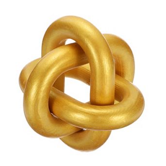 Wood Knot Decor, 6" Chain Link Home Desktop Ornaments Hand Carved Farmhouse Decor