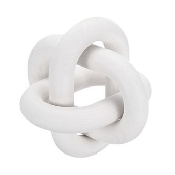 Wood Knot Decor, 6" Chain Link Home Desktop Ornaments Hand Carved Farmhouse Decor