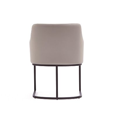 MANHATTAN COMFORT Serena Modern Vegan Leather Upholstered Dining Armchair Set of 2