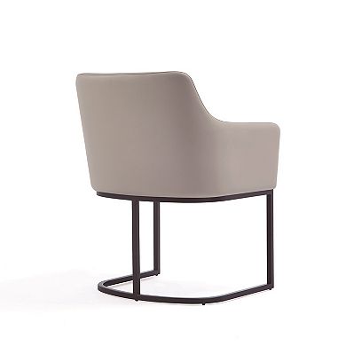 MANHATTAN COMFORT Serena Modern Vegan Leather Upholstered Dining Armchair Set of 2