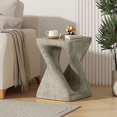 KWPZQEB Twist Shape Side Table, Pedestal Furniture