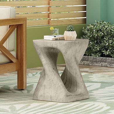 KWPZQEB Twist Shape Side Table, Pedestal Furniture
