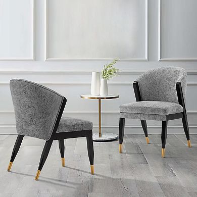 MANHATTAN COMFORT Ola Upholstered Wood Dining Chair Set of 2