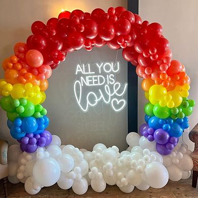 Rainbow Balloon Arch Kit 175 Pcs Assorted Colors for Birthday Party