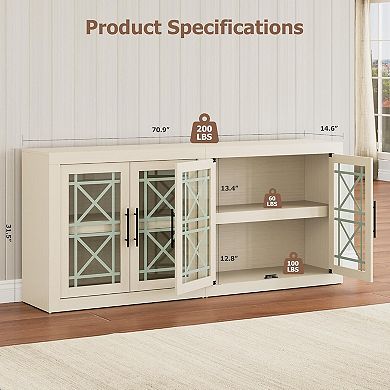 Large Kitchen Server Console for Living Room, Dining Room and Entryway