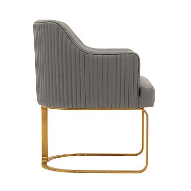 MANHATTAN COMFORT Raya Modern Vegan Leather Upholstered Dining Chair Set of 2