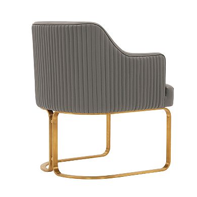 MANHATTAN COMFORT Raya Modern Vegan Leather Upholstered Dining Chair Set of 2