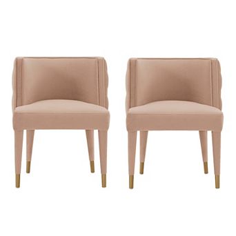 MANHATTAN COMFORT Maya Velvet Upholstered Dining Chair Set of 2