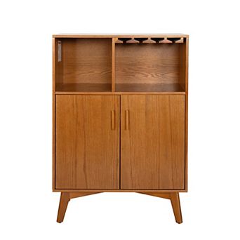 31.5" Cabinet with Wine Glass Holder & Wine Rack & Adjustable Shelf