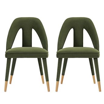 MANHATTAN COMFORT Neda Modern Velvet Upholstered Dining Chair Set of 2