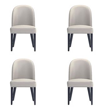 MANHATTAN COMFORT Hillman Upholstered Dining Chair Set of 4