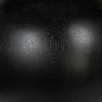 Hello Honey Round Mango Wood Over-sized Bubble End Table, Black