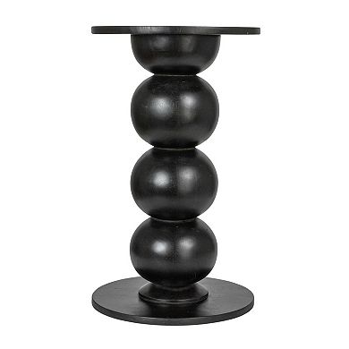 Hello Honey Round Mango Wood Over-sized Bubble End Table, Black