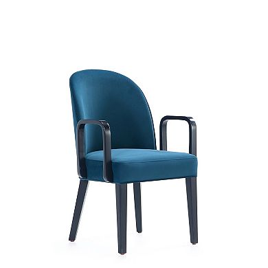 MANHATTAN COMFORT Modern Velvet Upholstered Dining Armchair Set of 2