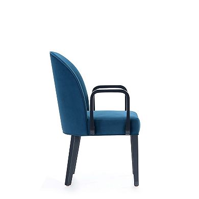 MANHATTAN COMFORT Modern Velvet Upholstered Dining Armchair Set of 2