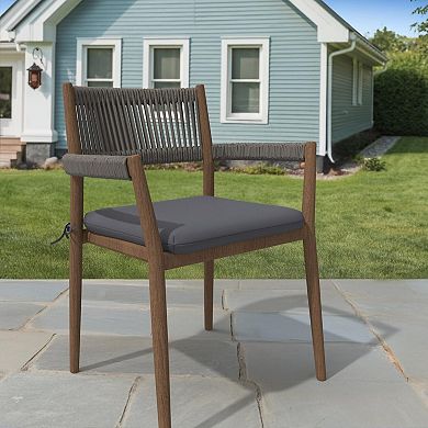Covers&All 18"x 18" Outdoor/Indoor Dining Chair Cushion, High-Density 3" Foam Cushion