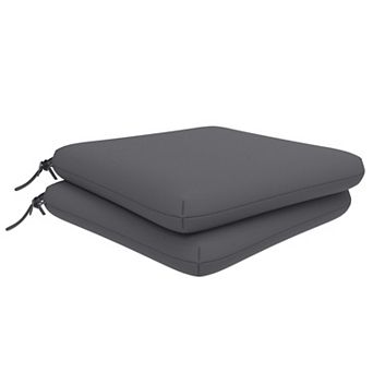 Covers&All 18"x 18" Outdoor/Indoor Dining Chair Cushion, , High-Density 3" Foam Cushion