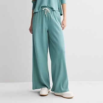 Juniors' SO® Wide Leg Waffle Pants