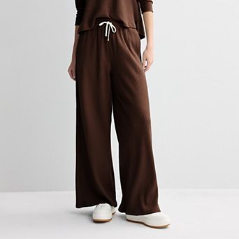 Juniors' SO® Wide Leg Waffle Pants