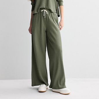 Juniors' SO® Wide Leg Waffle Pants