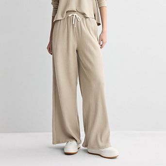 Juniors' SO® Wide Leg Waffle Pants