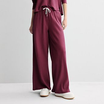 Juniors' SO® Wide Leg Waffle Pants