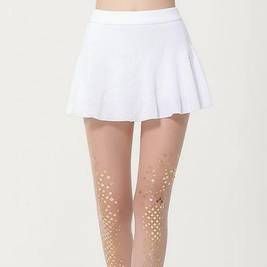 Women's Sheer Sequin Dot Tights with Stretch Fit, Lightweight Sparkle Pantyhose Stockings