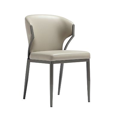 MANHATTAN COMFORT Modern Vegan Leather Upholstered Dining Chair Set of 4