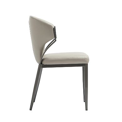 MANHATTAN COMFORT Modern Vegan Leather Upholstered Dining Chair Set of 4