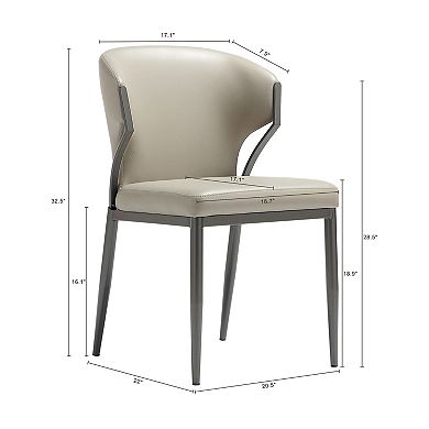 MANHATTAN COMFORT Modern Vegan Leather Upholstered Dining Chair Set of 4