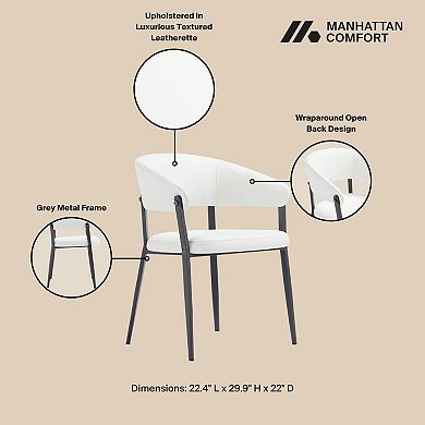 MANHATTAN COMFORT Belle Modern Upholstered Dining Chair Set of 2