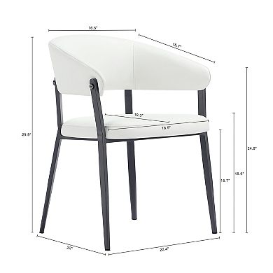 MANHATTAN COMFORT Belle Modern Upholstered Dining Chair Set of 2