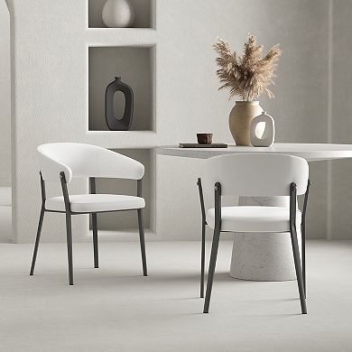 MANHATTAN COMFORT Belle Modern Upholstered Dining Chair Set of 2