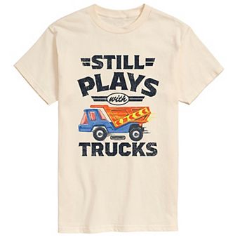 Big & Tall Matchbox Still Plays With Trucks Retro Graphic Tee