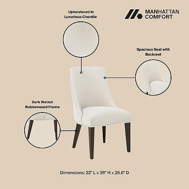 MANHATTAN COMFORT Beever Upholstered Dining Chair Set of 4