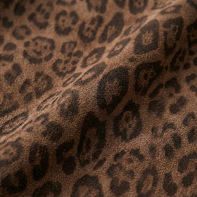 Women's Leopard Print Hobo Shoulder Bag with Soft Slouchy Silhouette and Wide Strap