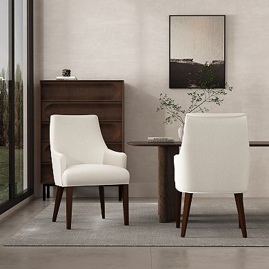 MANHATTAN COMFORT Beever Chenille Upholstered Dining 2-Piece Set