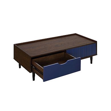MANHATTAN COMFORT Duane Mid-Century Modern 2-Piece Coffee Table & End Table Set