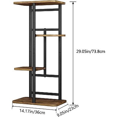 4 Tier Indoor Plant Stand Black Metal Plant Shelf