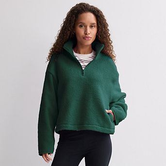 Juniors' SO® High Pile Quarter Zip Pullover