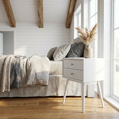 Nightstand with Modern Design and Sturdy Construction for Bedroom Use