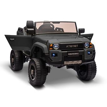 24V Licensed Toyota Land Cruiser 250 Kids 2-Seater Ride-On Car Truck with Parent Remote Control