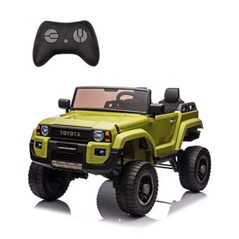 24V Licensed Toyota Land Cruiser 250 Kids 2-Seater Ride-On Car Truck with Parent Remote Control
