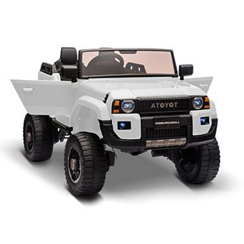 24V Licensed Toyota Land Cruiser 250 Kids 2-Seater Ride-On Car Truck with Parent Remote Control