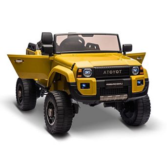 24V Licensed Toyota Land Cruiser 250 Kids 2-Seater Ride-On Car Truck with Parent Remote Control